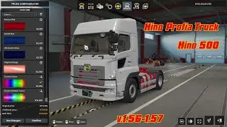 Mod Hino 700 Profia Truck v1.56-1.57 ETS2 | Standalone, Banyak Opsi & Support Tuning! 🚛🔥