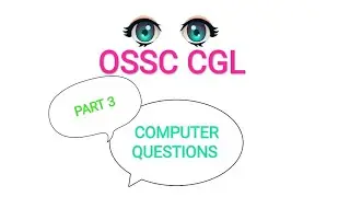 Important COMPUTER QUESTIONS for #ossccgl #ossc #examchsl #odishaexams