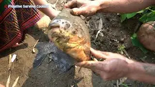 Primitive Life - Dig Deep Mud Hole Dry To Smart Fish Trap Catch Big Fish For Survival
