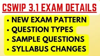 [English] CSWIP 3.1 New exam pattern, question types and sample question as per new pattern