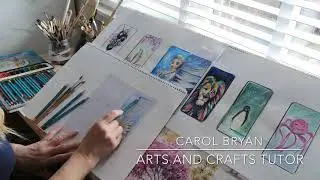 Arts and crafts demonstration by Carol Bryan - painting pictures for your phone