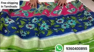 pure linen cotton & patola jari border joint saree collection available