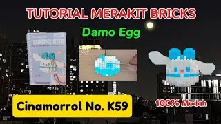 Tutorial Merakit Bricks Damo Egg Cinnamorol No. K59 || How To Build Bricks Damo Egg Cinamorrol