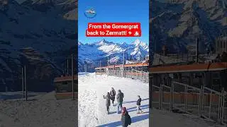 From the Gornergrat back to Zermatt!🇨🇭🏔️ #shorts #snow #train #gornergrat #zermatt #switzerland