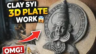 Clay a 3D plate work 😱 #trendingshorts #makingvideos #viralvideo #yakshagana #newsubscribers #art 