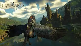 [4K] Soaring Over Hogwarts on a Hippogriff | Hogwarts Legacy Ambience & Music