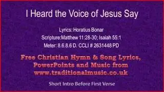 I Heard The Voice Of Jesus Say(star of county down-violas) - Hymn Lyrics & Music(MP275)