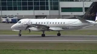 PenAir Saab 340 [N410XJ] Takeoff Portland Airport (PDX)