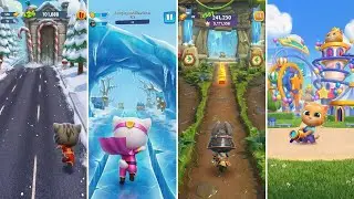 Talking Tom Gold Run Vs Talking Tom Blast Park Vs Talking Tom Hero Dash Vs Talking Tom Time Rush