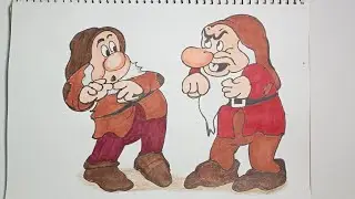 how to draw sneezy and grumpy from snow white and the 7 dwarfs