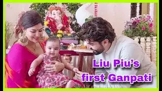 Bal Ganpati for the first time with baby home | HINDI | WITH ENGLISH SUBTITLES | Debina Decodes |