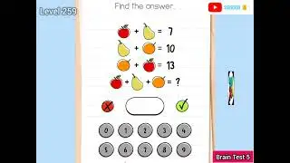 Brain Test All Star IQ Boost Level 259 Solution Gameplay | Puzzle Walkthrough
