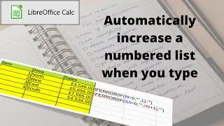 How to automatically generate a numbered list as you type in Calc