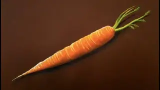 Realistic carrot painting with soft pastels 🎨Still Life