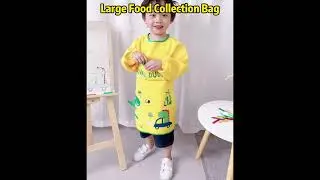 Cute Cartoon Dinosaur Baby Feeding Bib - Soft Waterproof Fabric with Large Food Catcher, Easy Wipe