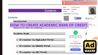 how to created academic bank of credit (ABC id)    /benefits