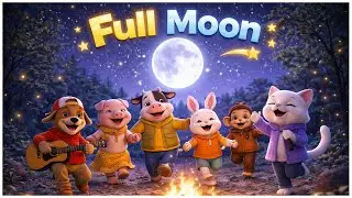 Full moon | Cat sing under full moon light