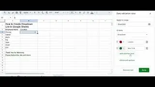 How to Create Dropdown List in Google Sheets