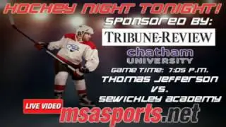 MSA Sports Spotlight - Hockey:  Thomas Jefferson vs. Sewickley Academy  1-16-17