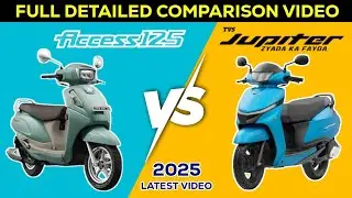 Suzuki Access 125 Vs Tvs Jupiter 110 Full comparison video | Best Mileage Scooters in India 2025