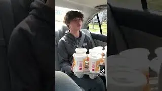 Water cups spilling on car meme TikTok