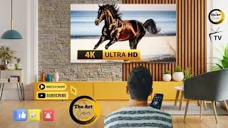 The Art Corner 4k 🔇silence Framed video- Art Screensaver Smart TV Photo of horse sahara AI IMAGE 30