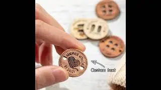 Personalized Handmade with Love Wooden Buttons Set of 10 Clothing Labels Gift for Mother Grandma