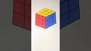 🧊Rubix Cube - Satisfying Coloring fun #shorts #art #rubix cube #satisfying