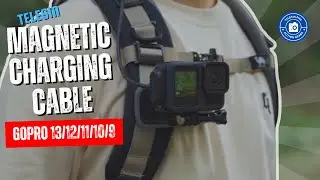 TELESIN Magnetic Charging Cable All-Weather w/ Side Cover for GoPro Hero 13 12 11 10 9 S6-CLC-01-TGP