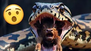 Brave Heroes Save Crying Calf From Giant Python Attack | Emotional Animal Rescue