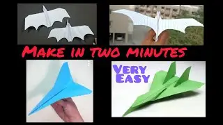 Paper Craft Aeroplane [] Make In Two Minutes [] Very Easy #experiment #craft
