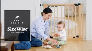 Size Wise Wood Baby Gate &ndash; Stylish, Extra Wide & Pressure Mounted | Baby Delight