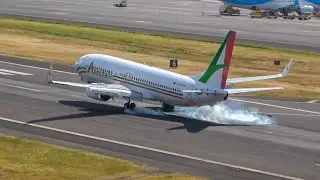 【4K】FUNNY LANDING from Boeing 737-85F Aeroitalia