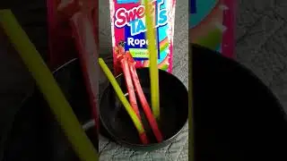 Sweet Tarts Ropes Watermelon Berry #shorts #asmr