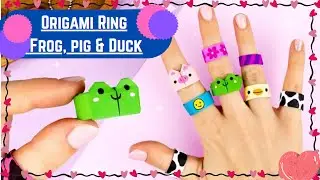 Origami ring Frog, pig & duck| How to make paper ring|Step by Step Tutorial#diy #origami #papercraft