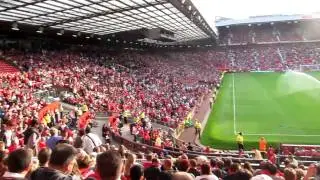 Singing United Road and Glory Glory Man United inside Old Trafford