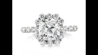 Mark Broumand -  3.50ct Old Mine Cut Diamond Engagement Ring