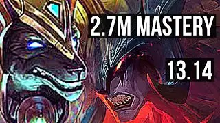 NASUS vs AATROX (TOP) | 2.7M mastery, 8/1/5, 500+ games, Godlike | EUW Master | 13.14