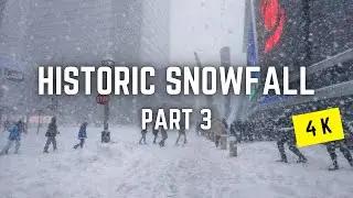 Toronto 🇨🇦 Record Snowstorm ❄️ Begins | Canoe Landing to Scotiabank Arena, Part 3, 4K