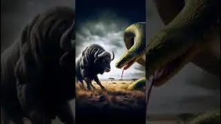 Bull + Snake Fusion 🐂🐍 | Most Dangerous Creature Ever! #aianimalfusion #aishorts #fusionbeastsai