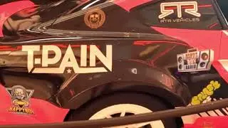 T-Pain's custom Mustang Convertible at Resorts World Las Vegas: Have a drank & check out his ride