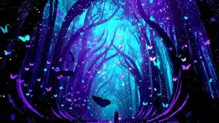 Enchanted Fantasy Dreamy Butterfly Forest Background | Meditation Spa Background