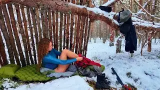 Warm Tent Camping in Deep Snow ❄️ | Cozy Winter Camping ASMR (No Talking)#snowcamping  #winter