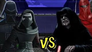 Darth Vader + Kylo Ren v Emperor Palpatine + Royal Guards - Jedi Academy Ai Battle