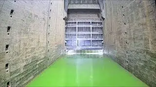 A Timelapse of the ship Ostara moving through a lock in Furth, Germany.
