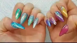 Mermaid and Unicorn Acrylic Nails