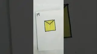 Turn the letter M into a Envelope ✉️  #ytshorts #draw #abcd #alphabet #kidsart #parivibes7 #viral