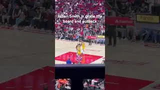Jabari Smith Jr grabs the board and putback #nba #basketball #houston #houstonrockets #jabarismithjr