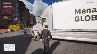 Drunk driver hits two protesters with big rig!!!