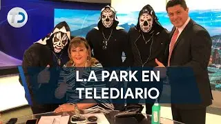 María Julia Lafuente recibe a L.A Park y sus dos hijos de en Telediario Mediodía